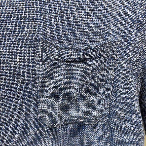 Tenth + ocean Blue Button Down Shirt with Relaxed Collar - Picture 2 of 8